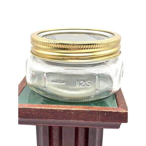 Ball Clear WIDE MOUTH 1/2 Pint Squatty Mason Jar With Lid - Picture 2 of 9